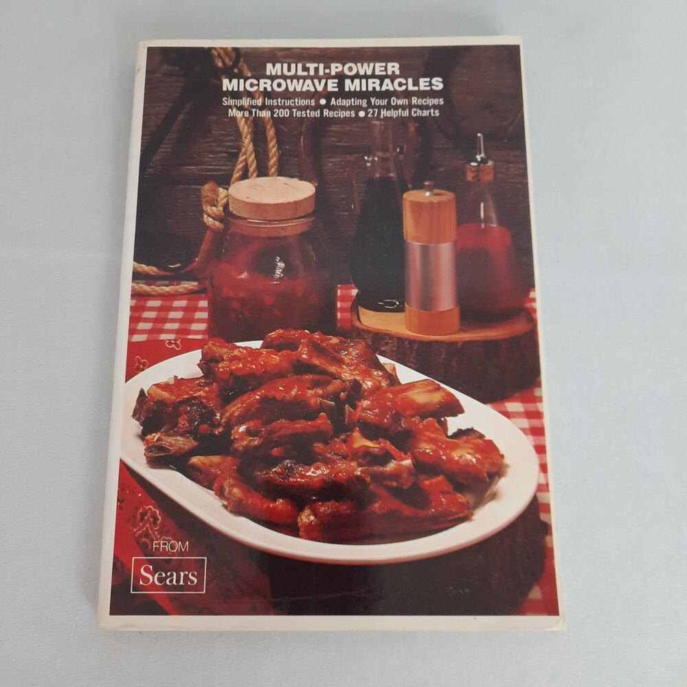 Vintage Multi-Power Microwave Miracles Recipe Soft Cover Book, 4th Printing 1980